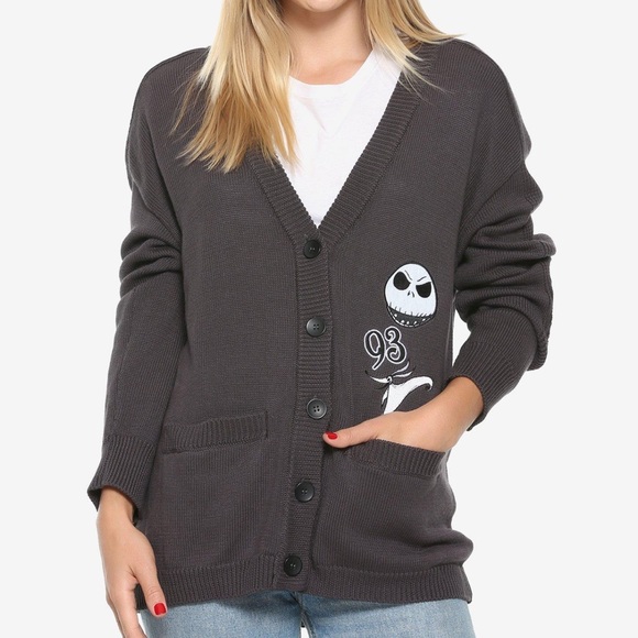 Nightmare Before Christmas 93 Cardigan Sweater Button Down - Picture 1 of 7